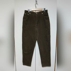 Cleo Petites 100% Cotton High Rise Trousers 16P Forest Green